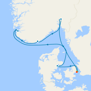 Norwegian Fjords from Copenhagen with a 2 night pre-cruise stay