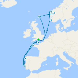 France, Portugal, Spain & Norwegian Fjords Cruise from Southampton