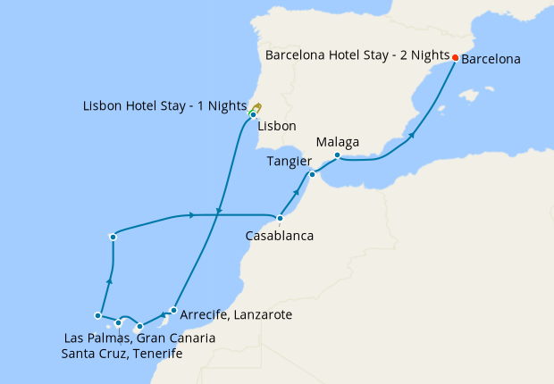 Cruise Itinerary Map