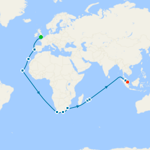 Southampton to Singapore with Stay