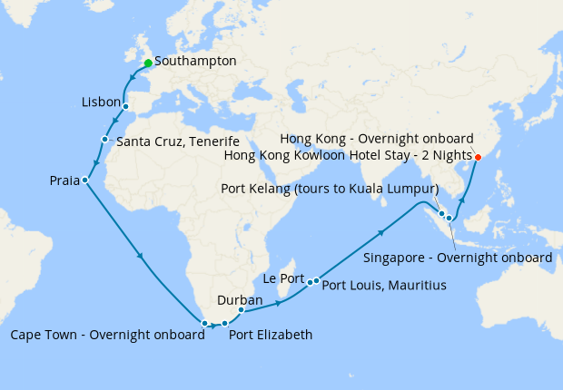 Cruise Itinerary Map