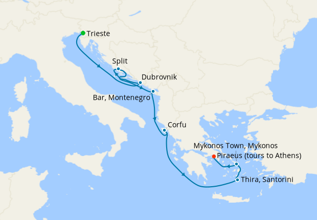 Cruise Itinerary Map