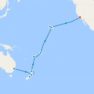 Sydney, New Zealand, Fiji and Hawaii to Los Angeles with Stays