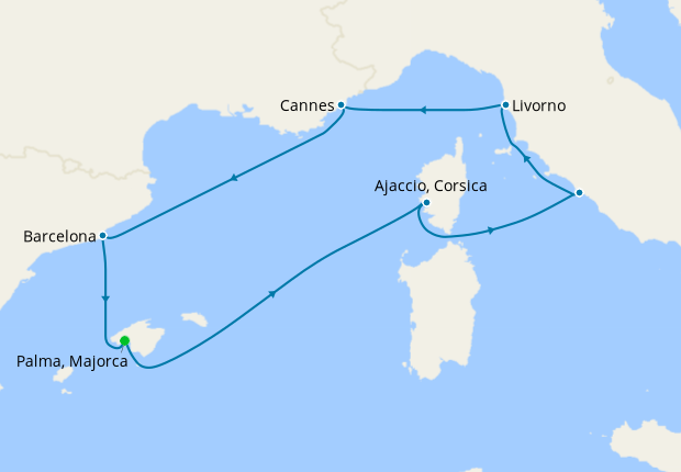 Cruise Itinerary Map