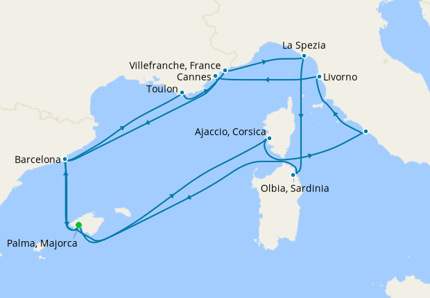 Cruise Itinerary Map