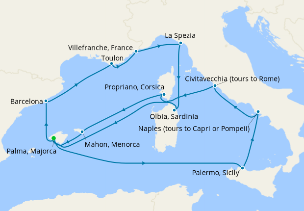 Cruise Itinerary Map