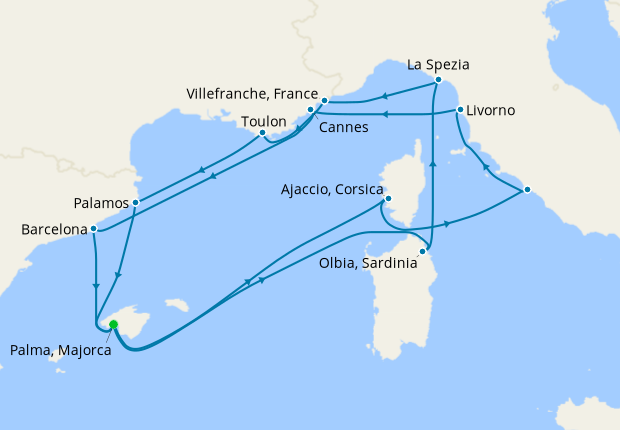 Cruise Itinerary Map