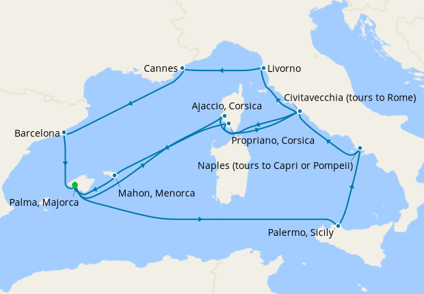Cruise Itinerary Map