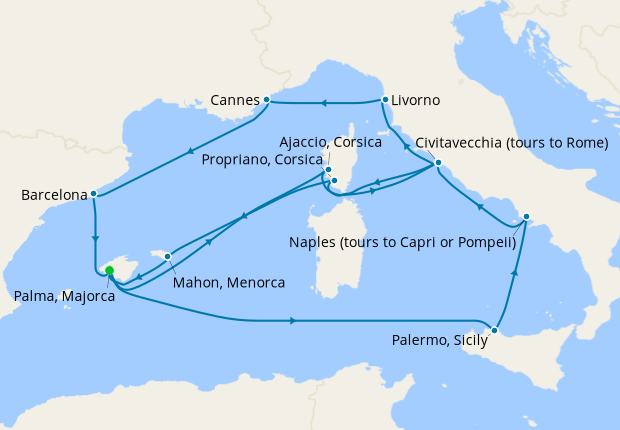 Cruise Itinerary Map