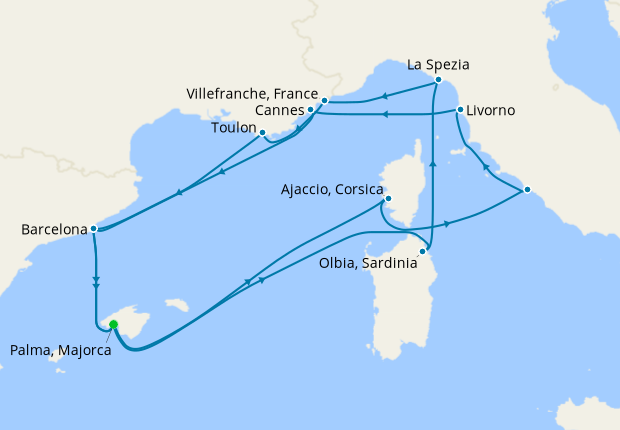 Cruise Itinerary Map