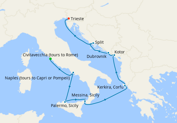 Cruise Itinerary Map