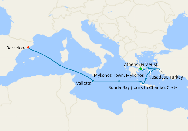 Cruise Itinerary Map