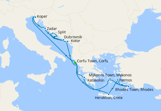 Cruise Itinerary Map