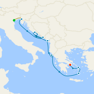 Maiden Voyage Croatia, Montenegro & Greece from Trieste with a 2 night pre cruise stay in Venice