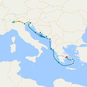 Maiden Voyage: Lake Como & Venice Stays with Croatia, Montenegro & Greece Cruise from Trieste