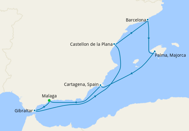 Cruise Itinerary Map