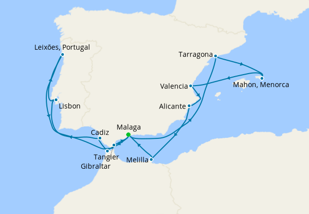 Cruise Itinerary Map