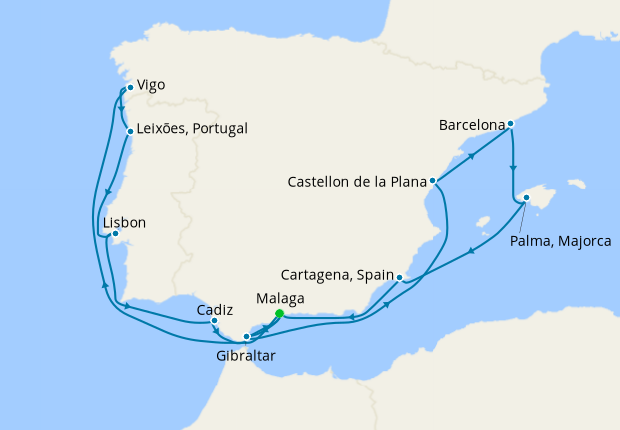 Cruise Itinerary Map