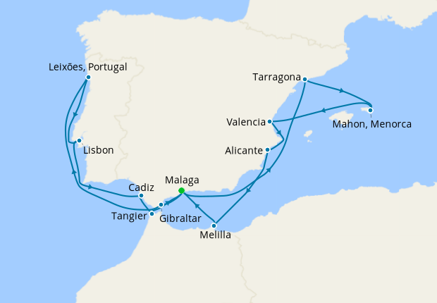 Cruise Itinerary Map