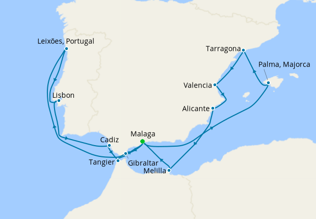 Cruise Itinerary Map
