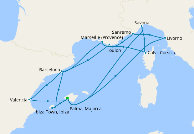 Cruise Itinerary Map