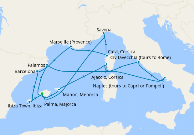 Cruise Itinerary Map