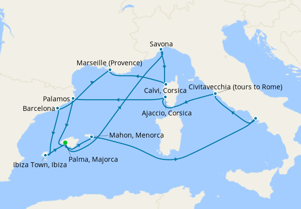 Cruise Itinerary Map