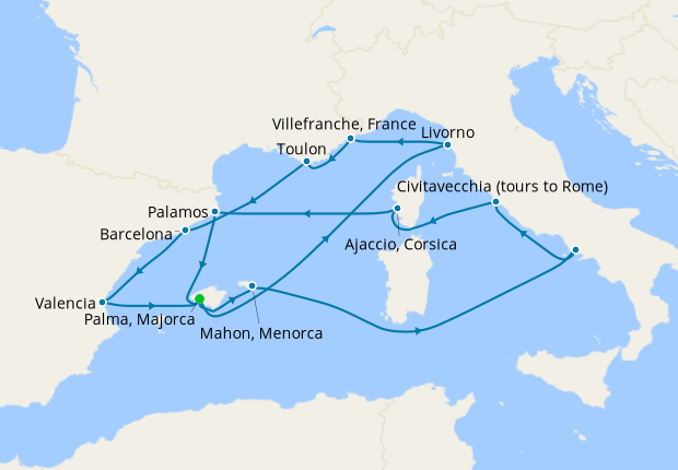 Cruise Itinerary Map