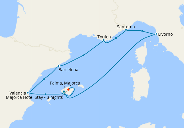 Cruise Itinerary Map