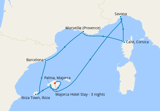 Cruise Itinerary Map