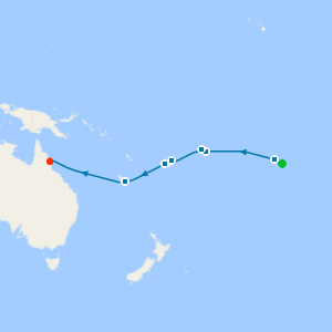 South Pacific & Fiji from Papeete to Cairns