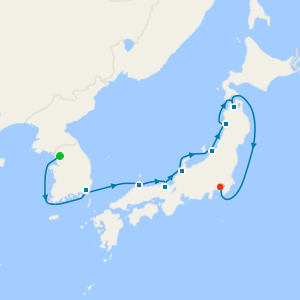 South Korea & Japan from Incheon to Tokyo (Yokohama)