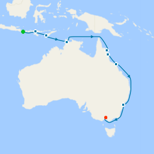 Indonesia & Australia from Bali (Benoa) to Melbourne