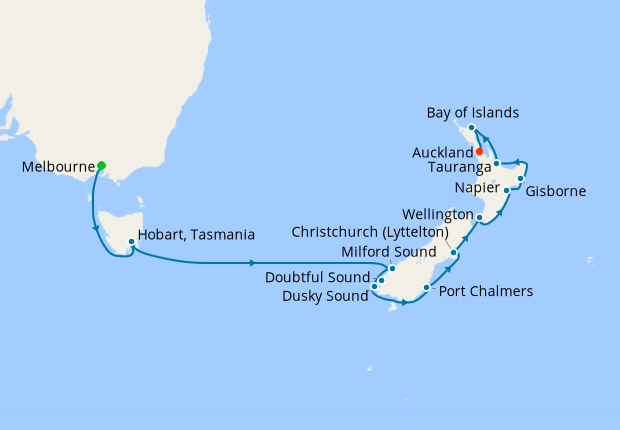 Cruise Itinerary Map