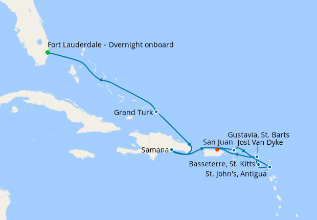 Cruise Itinerary Map