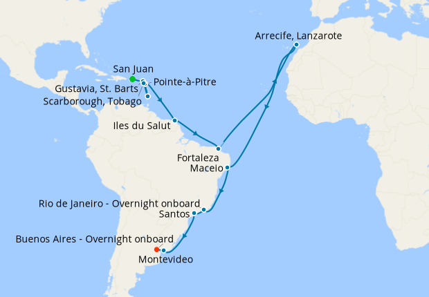 Cruise Itinerary Map