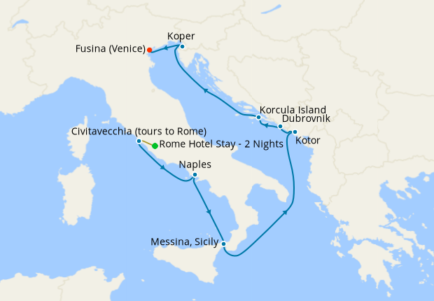 Cruise Itinerary Map