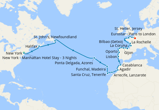 Cruise Itinerary Map