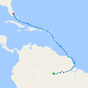 Amazon River & Caribbean  from Manaus to Fort Lauderdale,