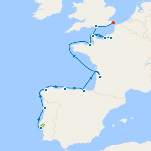 Normandy's Shores, Spanish Flavors & Seine River to Dover with Two Night Lisbon City Stay 