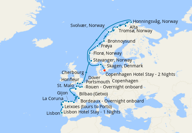 Cruise Itinerary Map