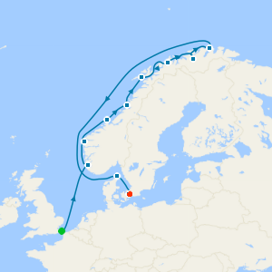 Exploring Norway's North Cape in Summer Solstice from Dover with Two Night Copenhagen City Stay 