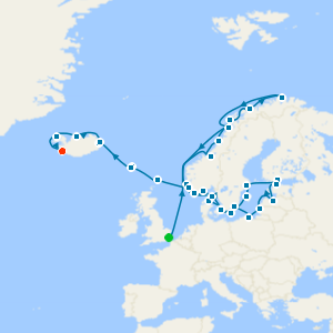 Summer Exploration: Norway, Baltic Coasts & Iceland from Dover with Two Night Reykjavik Stay 