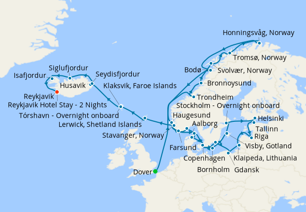 Cruise Itinerary Map