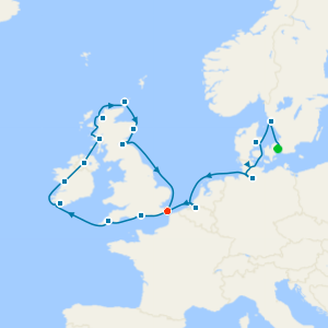 Treasures of British Isles, Kiel Canal and Belgium from Copenhagen to Dover - Fly Cruise