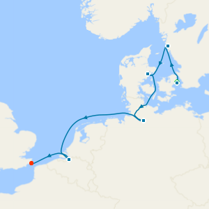 Sweden, Belgium & Germany's Kiel Canal Discovery to Dover with Two Night Copenhagen City Stay 