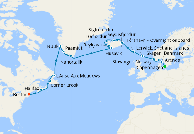 Cruise Itinerary Map