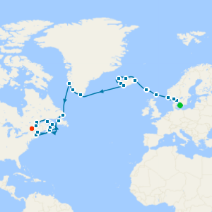 Northern Europe, Greenland & Gulf of St. Lawrence from Copenhagen to Montreal - Fly Cruise