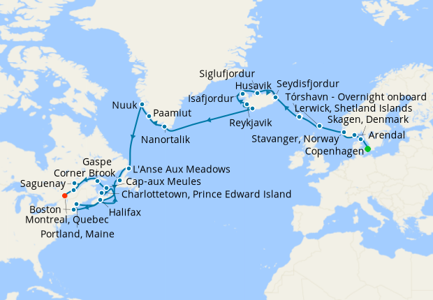 Cruise Itinerary Map