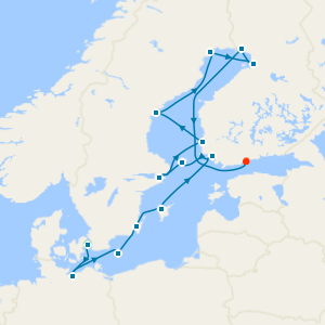 Exploring Scandinavia & Gulf of Bothnia to Helsinki with Two Night Copenhagen City Stay 
